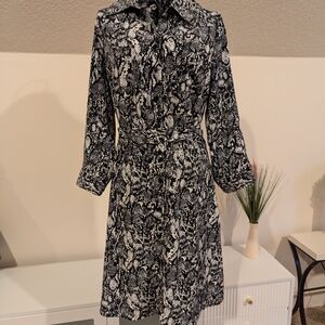 Black and White Animal Print Dress